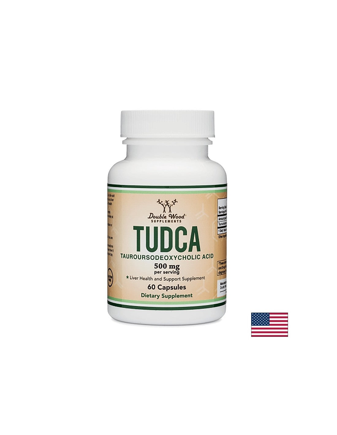 TUDCA (Tauroursodeoxycholic acid), 500 mg, 60 capsules Double Wood - Nutra Best Europe