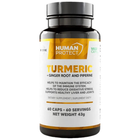 Turmeric with Ginger Root | with 95% Curcuminoids & 5% Gingerols - 60 capsules - Nutra Best Europe