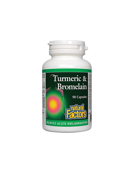 Turmeric & Bromelain - Turmeric and Bromelain, 90 capsules Natural Factors - Nutra Best Europe