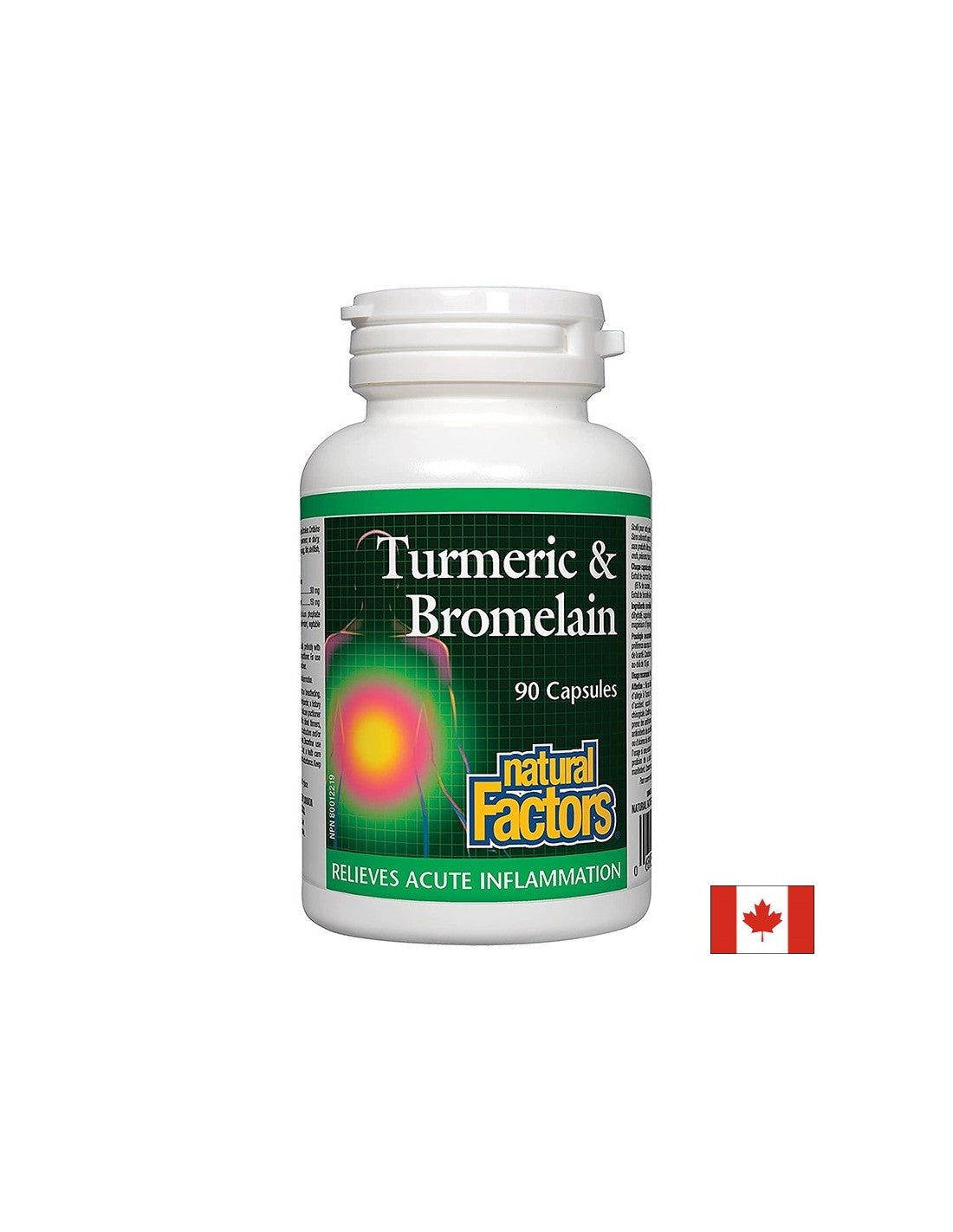 Turmeric & Bromelain - Turmeric and Bromelain, 90 capsules Natural Factors - Nutra Best Europe