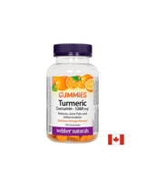 Turmeric Curcumin Gummies / Turmeric, 120 orange-flavored jelly tablets Webber Naturals - Nutra Best Europe