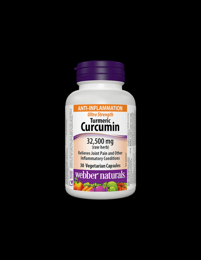 Turmeric Curcumin Ultra Strength / Turmeric and black pepper, 32,500 mg, 30 capsules Webber Naturals - Nutra Best Europe