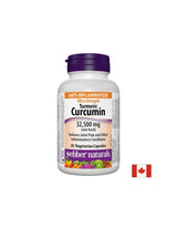 Turmeric Curcumin Ultra Strength / Turmeric and black pepper, 32,500 mg, 30 capsules Webber Naturals - Nutra Best Europe
