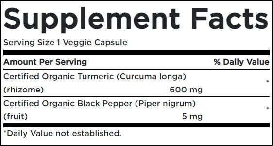 Turmeric & Black Pepper - 60 capsules - Nutra Best Europe