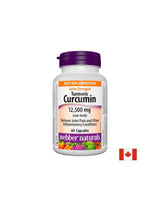 Turmeric Curcumin Extra Strength/ Turmeric (curcumin) 500 mg x 60 capsules Webber Naturals - Nutra Best Europe