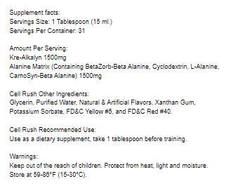 Cell Rush | Liquid Kre-Alkalyn EFX with Alanine Matrix - 473 ml - Nutra Best Europe