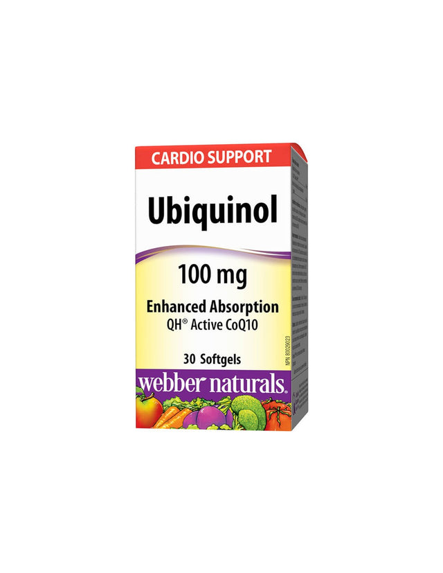 Ubiquinol Active CoQ10 - Ubiquinol active coenzyme Q10,30 softgel capsules Webber Naturals - Nutra Best Europe