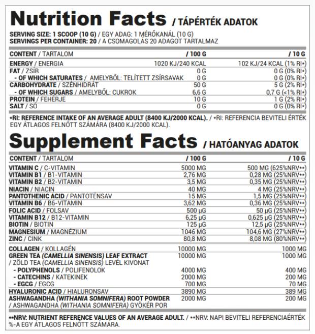 Hyaluron Heaven | Hyaluronic Acid with Collagen and Ashwagandha - 200 grams - Nutra Best Europe