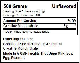 Creatine Powder - 120 grams - Nutra Best Europe