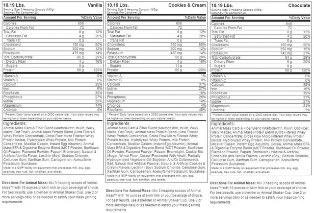 Animal Mass - 4620 grams - Nutra Best Europe