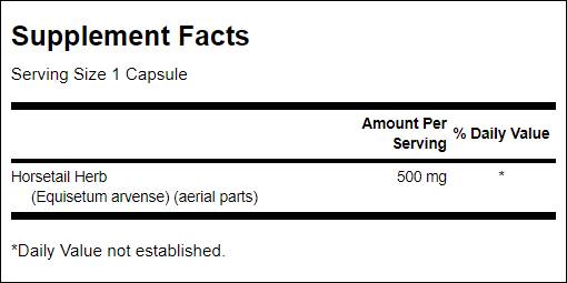 Horsetail 500 mg - 90 capsules - Nutra Best Europe