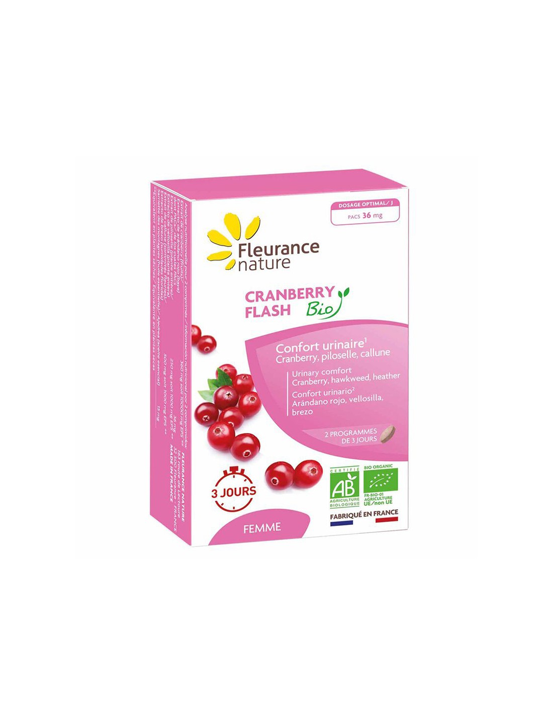 Urinary Health - Cranberry (36 mg PACs (proanthocyanidins), 14 tablets - Nutra Best Europe