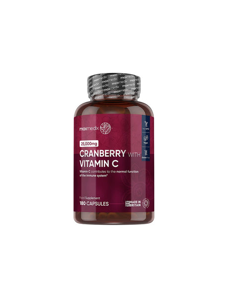 Urinary health - Cranberry 500 mg + Vitamin C 100 mg, 180 capsules - Nutra Best Europe