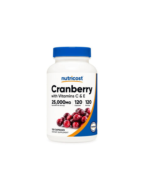 Urinary health - Cranberry 500 mg + vitamin C and E, 120 capsules - Nutra Best Europe