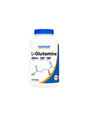 In support of muscles and intestinal function - L-Glutamine, 800 mg x 180 capsules - Nutra Best Europe