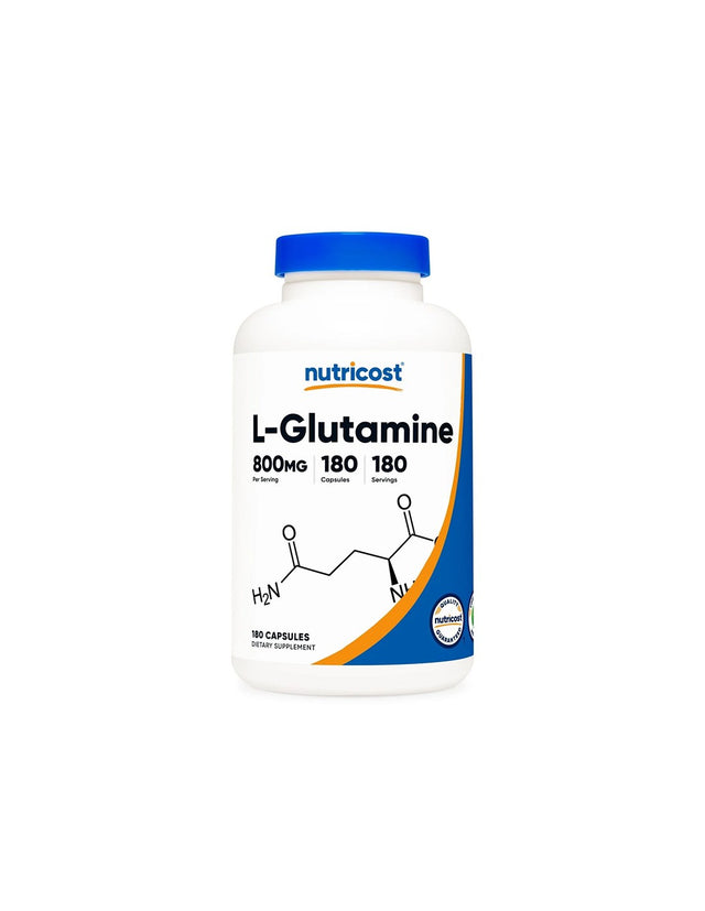 In support of muscles and intestinal function - L-Glutamine, 800 mg x 180 capsules - Nutra Best Europe