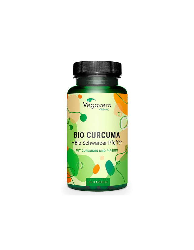 To support joints and good digestion - Turmeric + Black pepper BIO, 400 mg x 60 capsules Vegavero - Nutra Best Europe