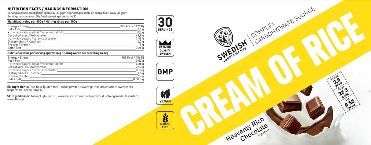Cream of Rice | Complex Carbohydrate Source - 1000 grams - Nutra Best Europe