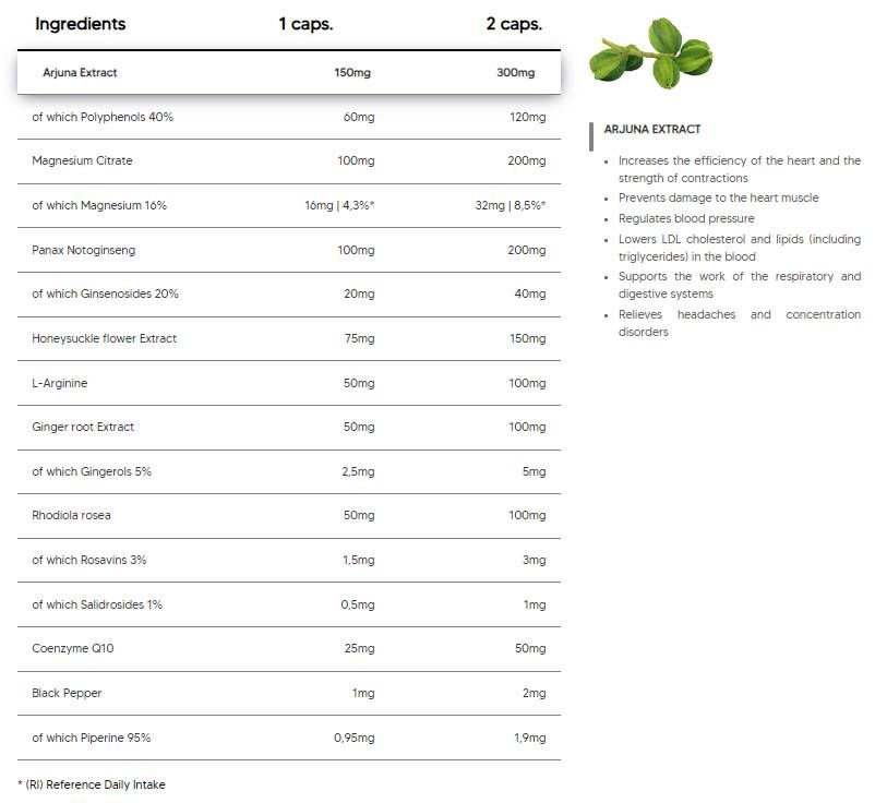 Heart Support | Proper Heart Function Support - 60 capsules - Nutra Best Europe