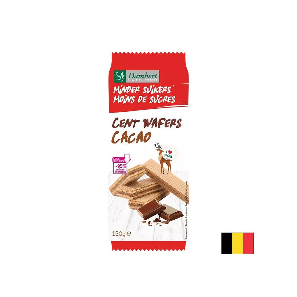 Waffles with cocoa cream (sugar-free), 150 g - Nutra Best Europe