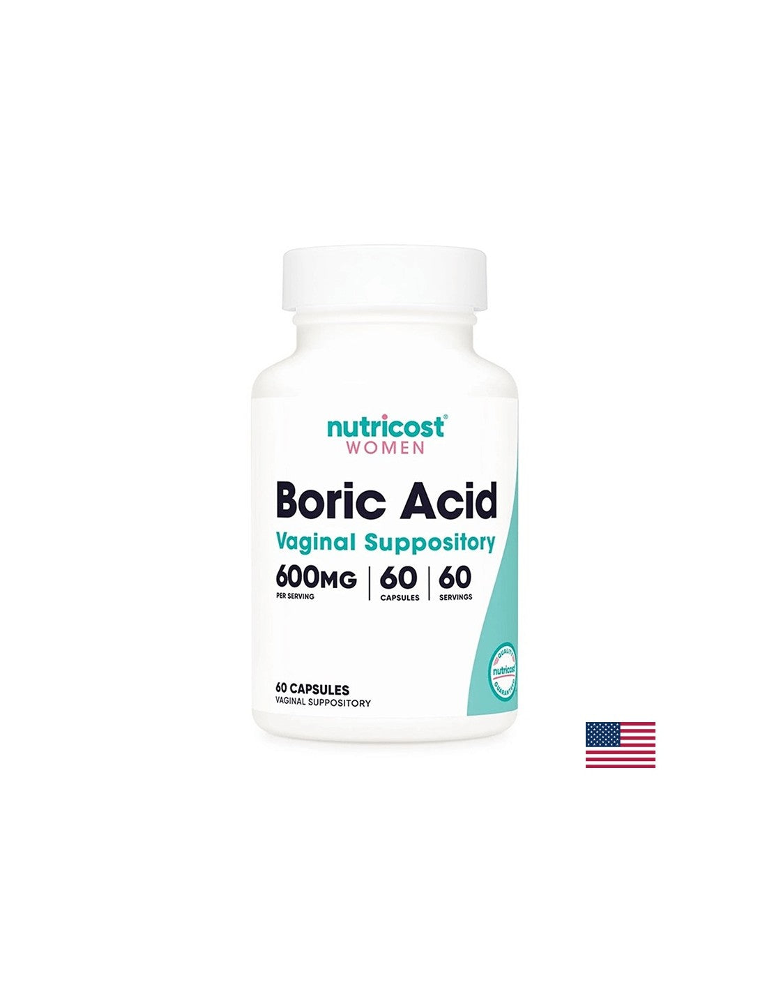 Vaginal infections - Boric acid (Boric Acid), 600 mg x 60 vaginal capsules - Nutra Best Europe