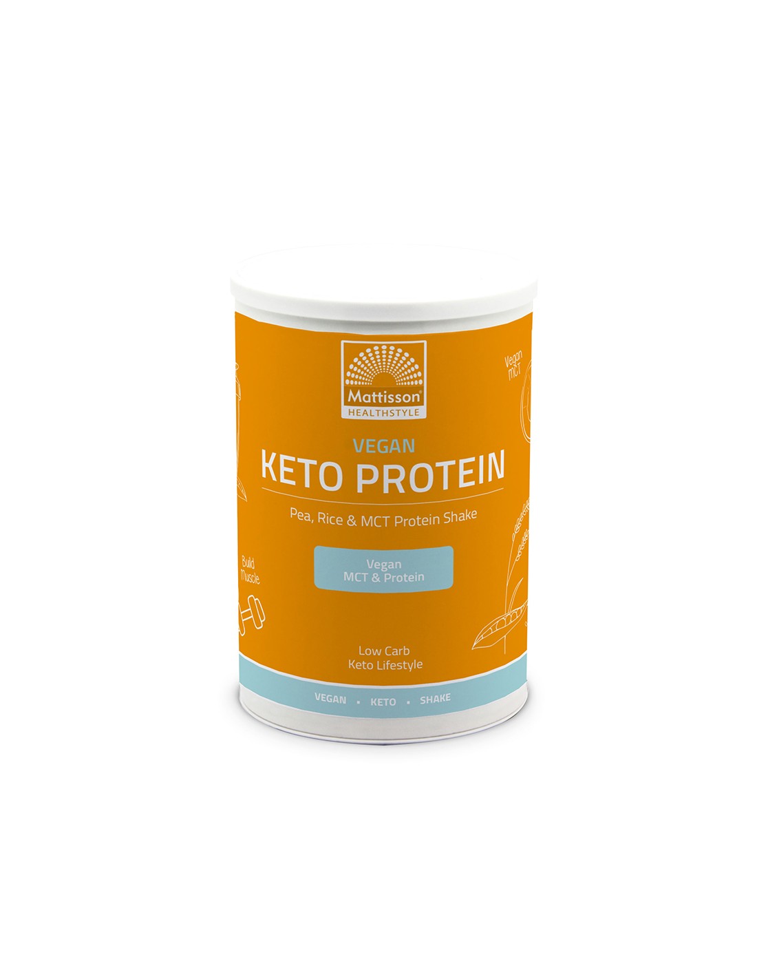Vegan Keto Protein Shake - Peas, Rice, MCT, 350g Powder Mattisson Healthstyle - Nutra Best Europe