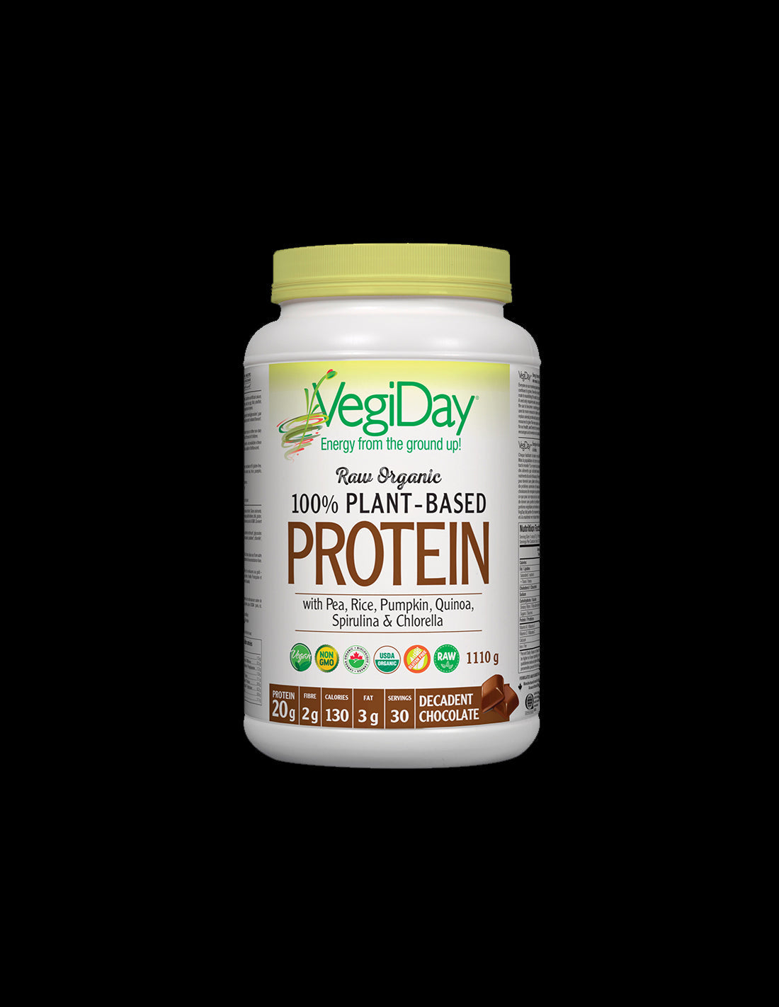 100% Plant Based Protein - Chocolate - 1110 grams - Nutra Best Europe