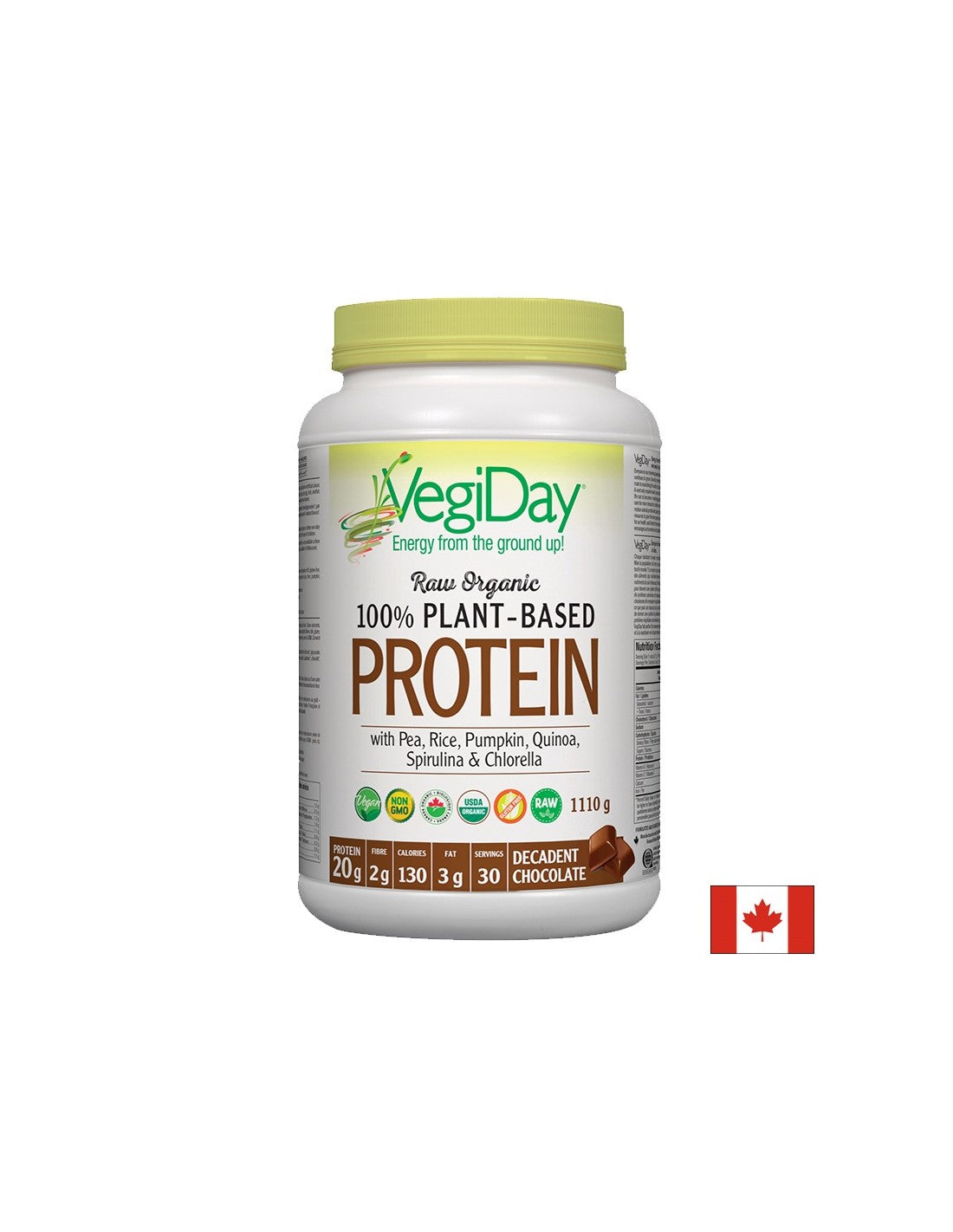 100% Plant Based Protein - Chocolate - 1110 grams - Nutra Best Europe