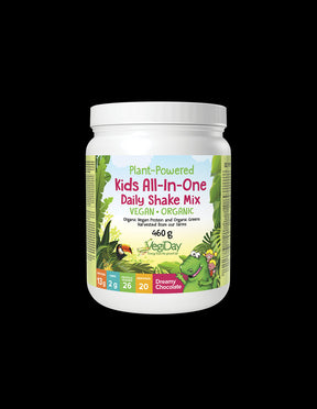 Vegan protein for children - With organic fruits, vegetables and herbs - With chocolate flavor, 460 g Natural Factors - Nutra Best Europe