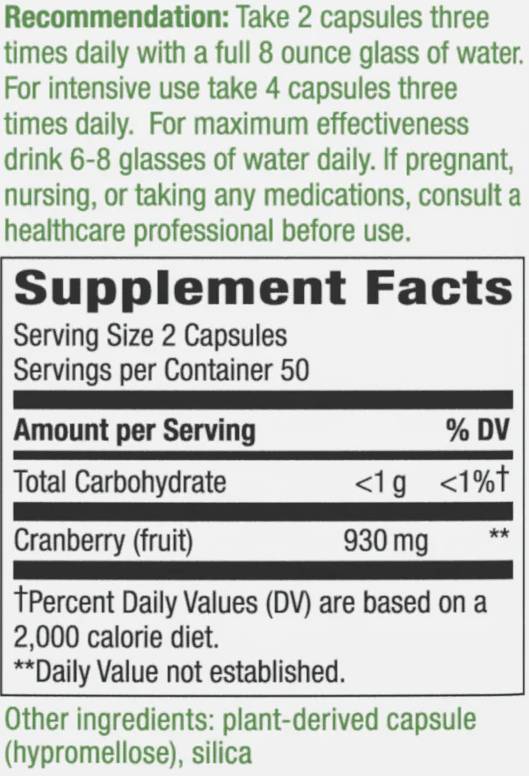 Cranberry Fruit 465 mg - 100 capsules - Nutra Best Europe