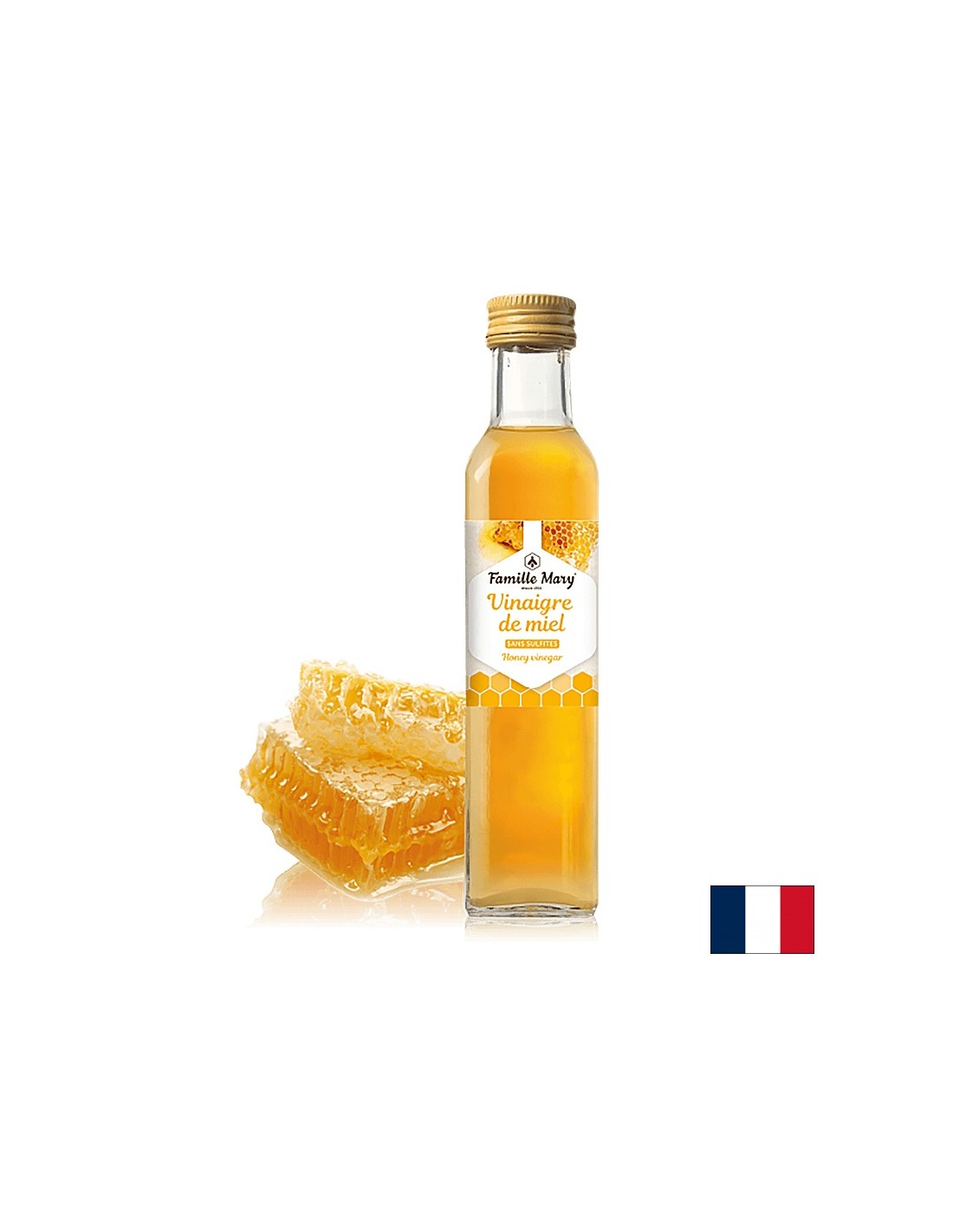 Honey vinegar (without sulfites) - Vinaigre de miel, 250 ml - Nutra Best Europe