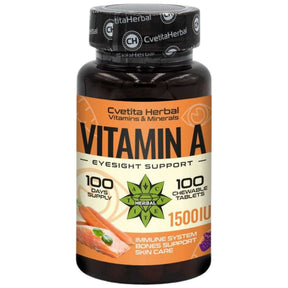 Vitamin A 1500 IU 100 Chewable tablets - Nutra Best Europe