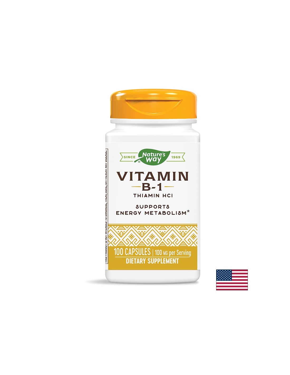 Vitamin B1 100 mg - 100 capsules - Nutra Best Europe
