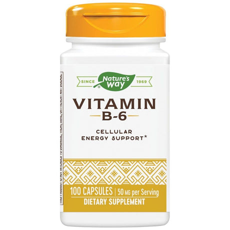 Vitamin B-6 50 mg - 100 capsules - Nutra Best Europe