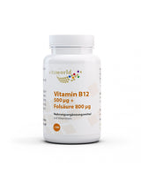 Vitamin B12 + Folsäure / Vitamin B12 + Folic acid, 180 tablets - Nutra Best Europe