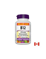 Vitamin B12 Methylcobalamin - Vitamin B12 methylcobalamin 250 µg, 200 sublingual tablets - Nutra Best Europe