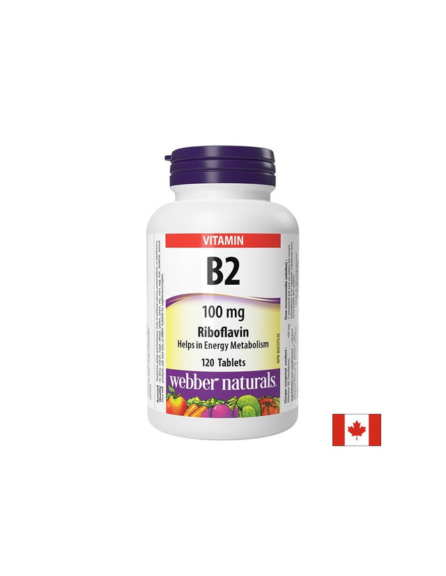 Витамин B2 (рибофлавин) - За енергия и здрава кожа, 100 mg х 120 таблетки - Nutra Best Europe