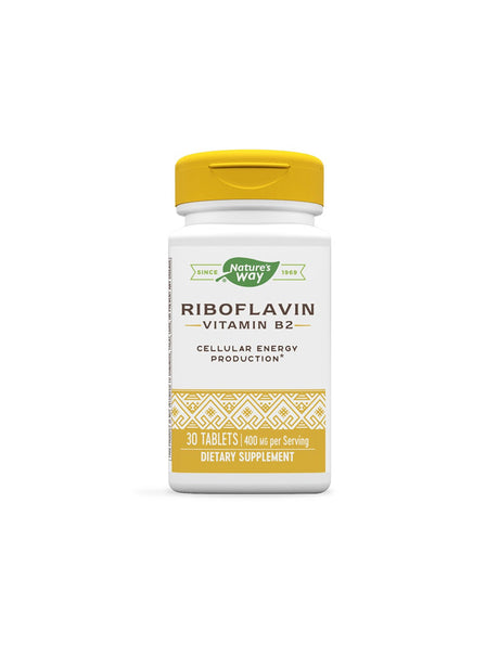 Vitamin B2 (riboflavin) - Cellular energy, tone and vision, 400 mg, 30 tablets - Nutra Best Europe