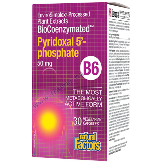 BioCoenzymated P-5-P / Pyridoxal 5-Phosphate B6 50 mg - 30 capsules - Nutra Best Europe