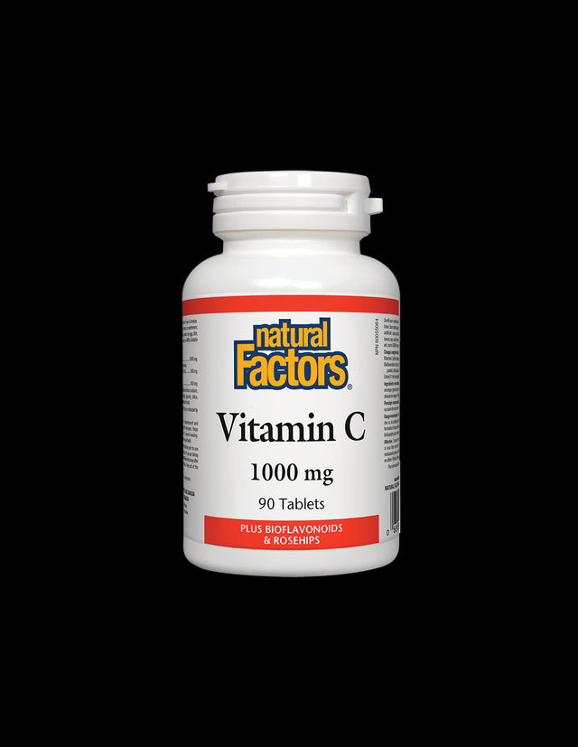 Vitamin C 1000 mg Bioflavonoids and Rosehips / Vitamin C 1000 mg with Rosehip and Bioflavones x 90 tablets Natural Factors - Nutra Best Europe