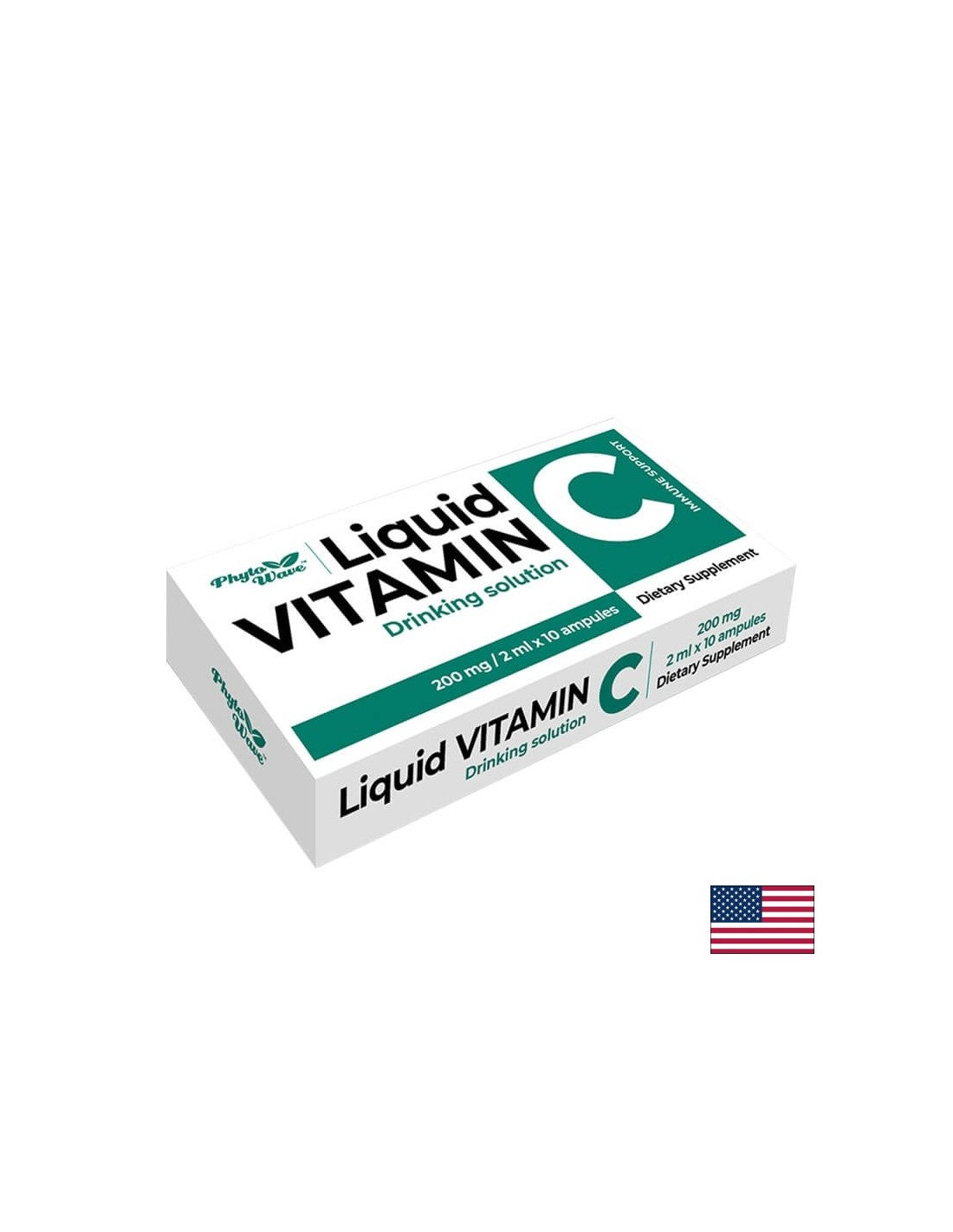 Vitamin C 200 mg - 2 ml, solution x 10 ampoules / box - Nutra Best Europe