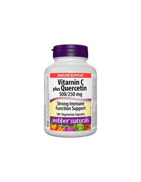 Vitamin C plus Quercetin - Vitamin C 500 mg + quercetin 250 mg, 100 capsules - Nutra Best Europe