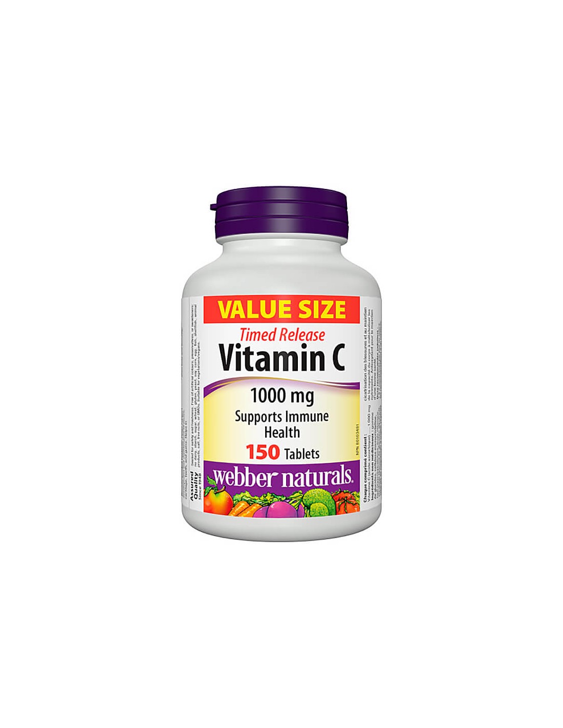 Vitamin C Timed Release 1000 mg - Vitamin C 1000 mg (with prolonged release), 150 tablets - Nutra Best Europe
