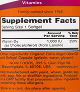 Vitamin D-3 1000 IU - 180 Gel capsules - Nutra Best Europe