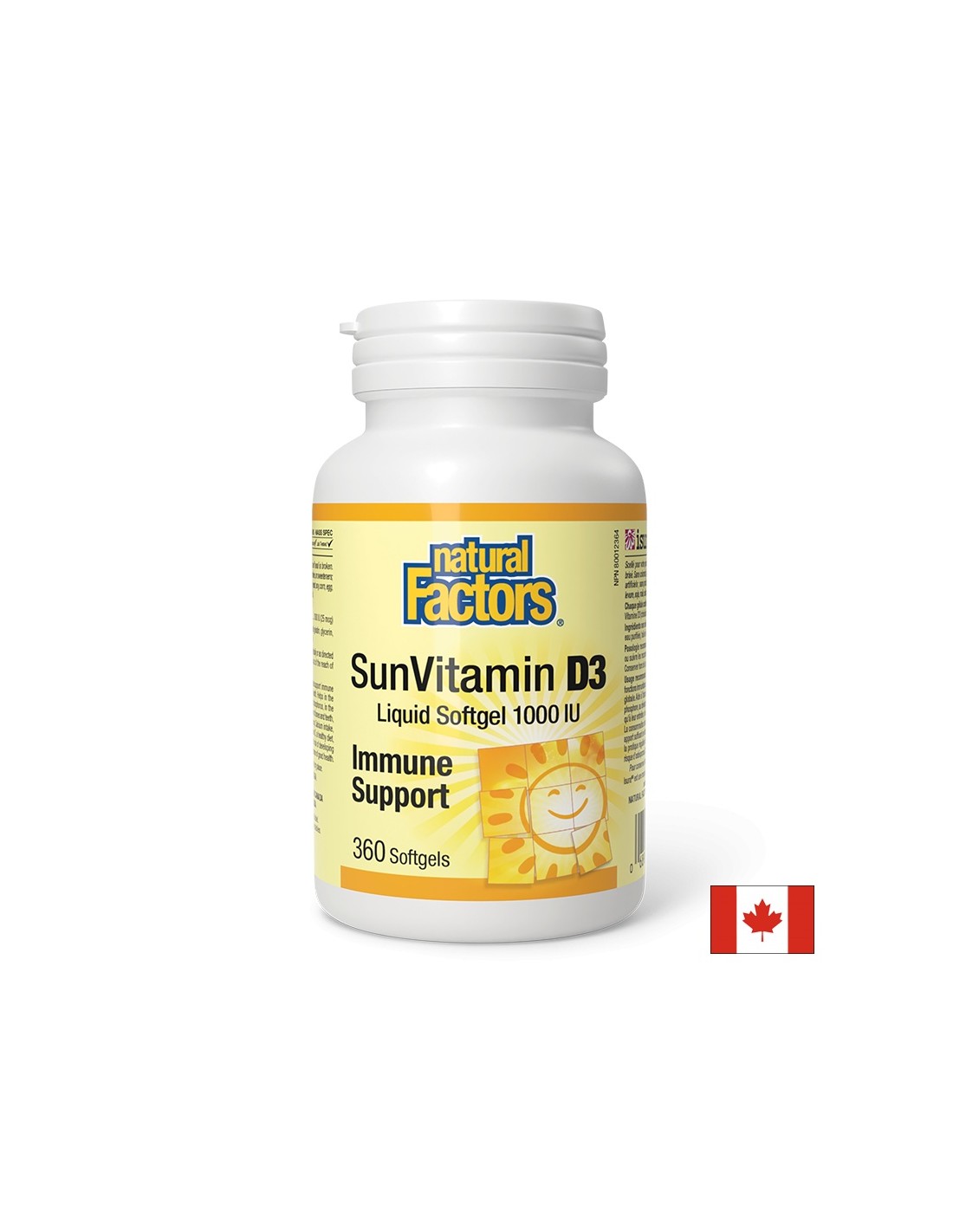 SunVitamin D3 1000 IU - 360 Gel capsules - Nutra Best Europe