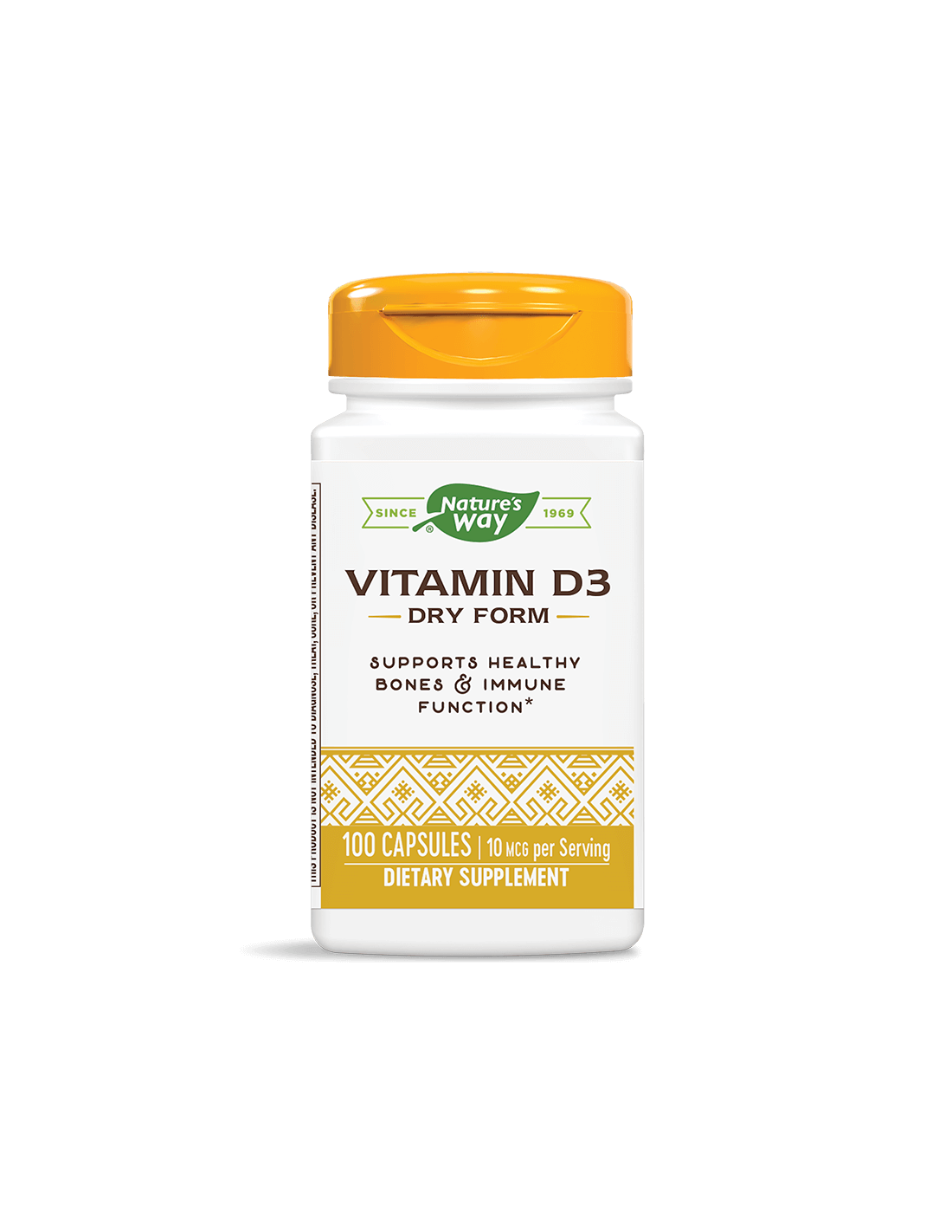 Vitamin D3 Dry Form/ Vitamin D3 (dry) 400 IU x 100 capsules Nature's Way - Nutra Best Europe