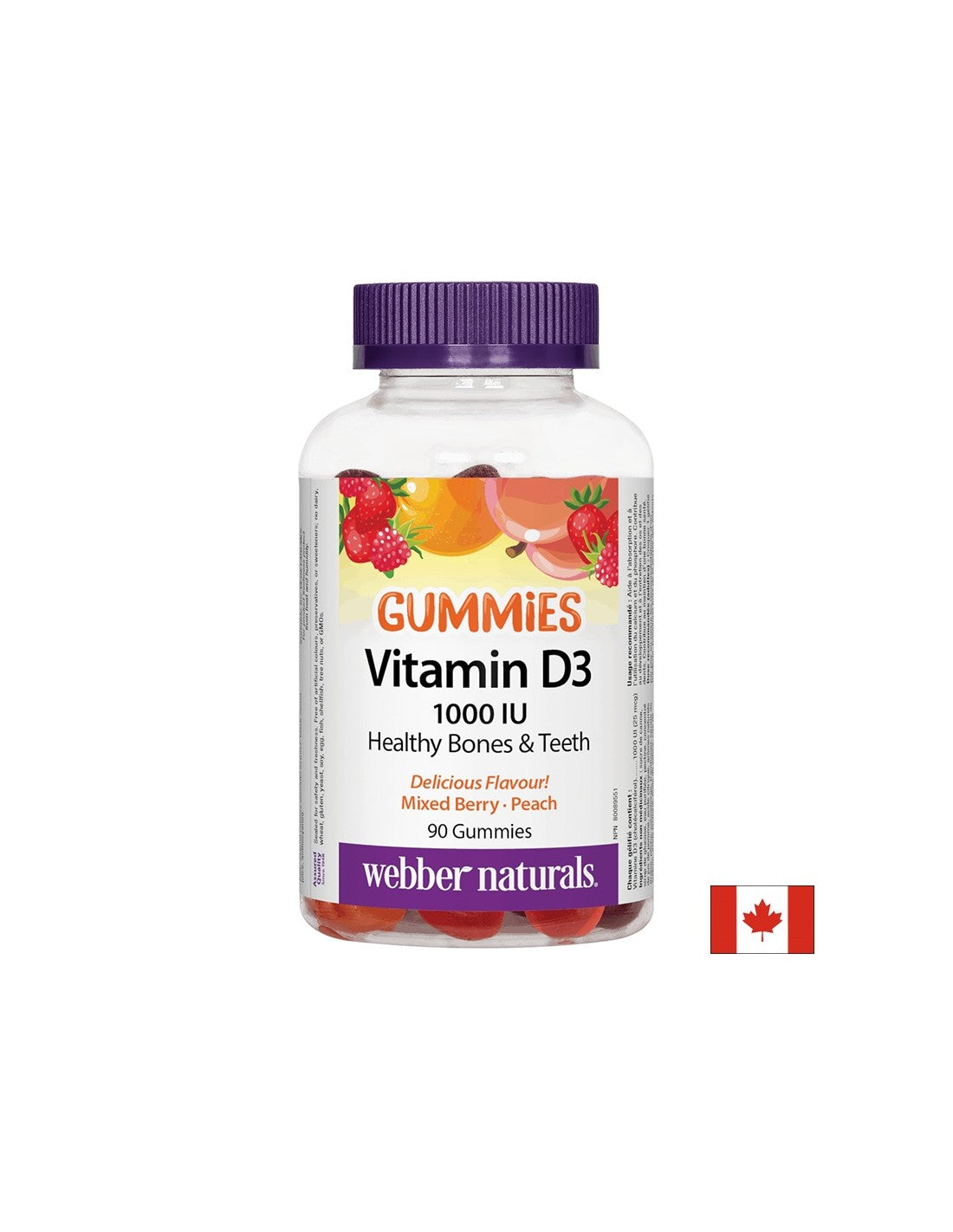 Vitamin D3 Gummies / Vitamin D3, 1000 IU, 90 jelly tablets - Nutra Best Europe