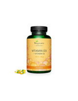 Vitamin D3 + K2/ Vitamin D3 1000 IU + K2 100 µg, 120 capsules, 100% Vegan Vegavero - Nutra Best Europe