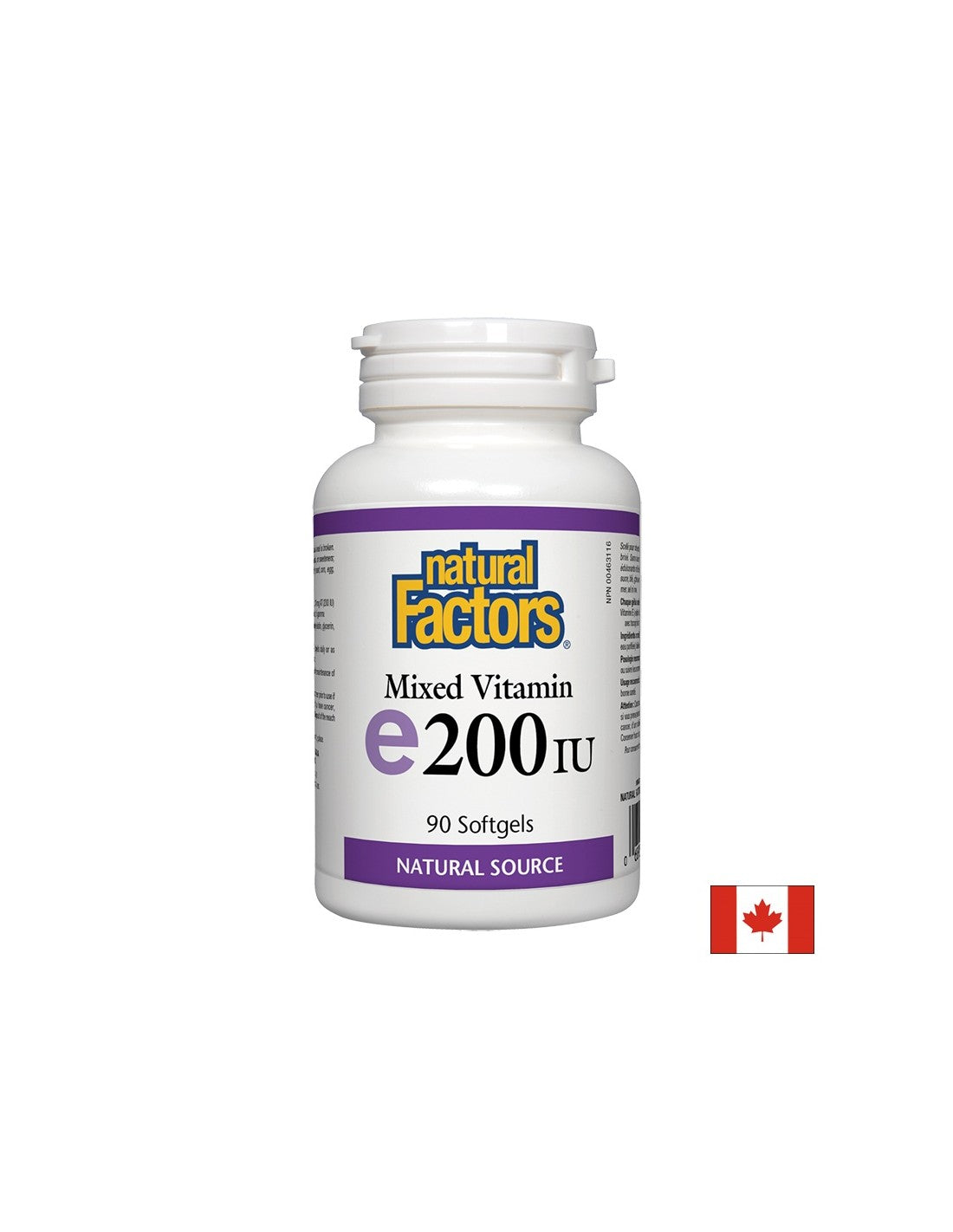 Vitamin E 200 IU Natural Source Tocopherol - 90 capsules - Nutra Best Europe