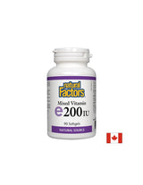 Vitamin E 200 IU Natural Source Tocopherol - 90 capsules - Nutra Best Europe